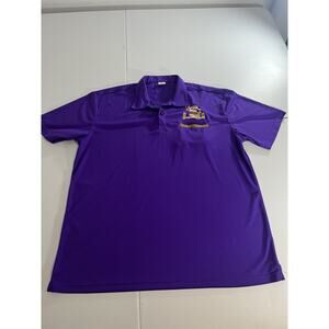 LSU Tigers NCAA Polo Shirt Size 2xl Men’s Purple with Embroidered Logo